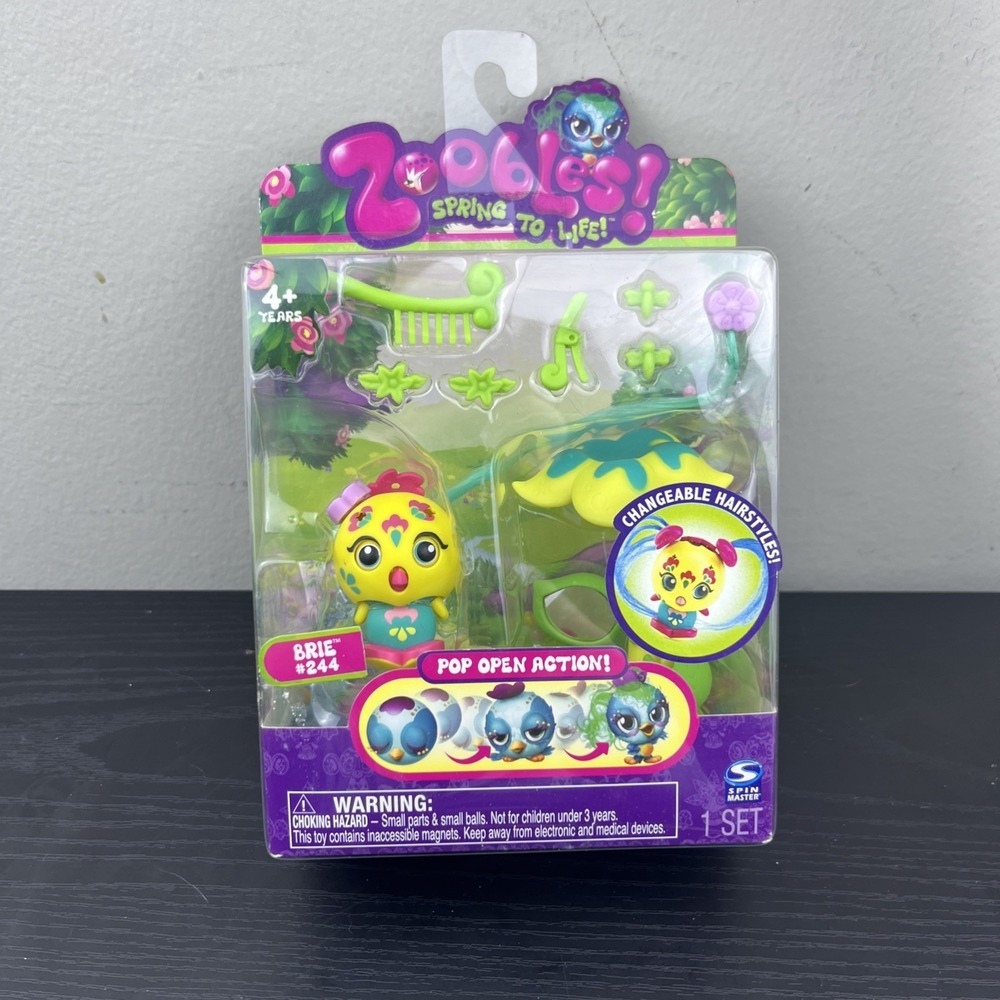 Zoobles Hairdoobles Brie #244 w/ Accessories Happitat Playset‎ Figure